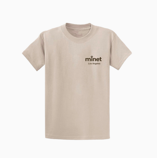minet unisex beige t-shirt